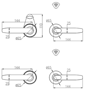 Kẽm Hợp Kim Mạ Điện Tử Thông Minh Ổ Khóa Từ Hidden Rfid Thẻ Không Có Đầu Đọc Kỹ Thuật Số Cửa Khách Sạn Khóa - Product Image 4