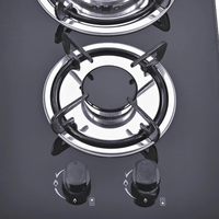 Meilleure flamme 2 brûleurs table de cuisson à gaz intégrée panneau en acier inoxydable dispositif de sécurité électrique pour la maison et les hôtels