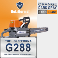 Gergaji Mesin Bensin Berkualitas Tinggi 87cc Holzfforma G288 Oranye Abu-abu Tua untuk Gergaji Mesin Husq 288 Motosierra