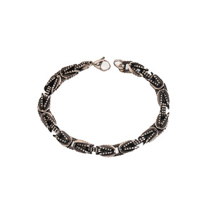 <span class=keywords><strong>Bracelet</strong></span> chaîne byzantine noire en gros pour hommes, en acier inoxydable, maillons carrés, <span class=keywords><strong>style</strong></span> hip-hop, vintage, bijoux de luxe tendance - Product Image 5