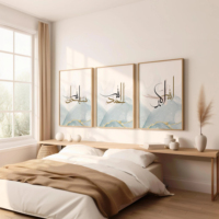 HAOWAI-Peinture sur Toile Islamique, Art Mural Minimaliste, Calligraphie Arabe, Affiche d'Art Mural, pour Déco Maison, Livraison Directe