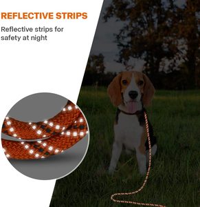 Guinzaglio per cani leggero cintura per animali altamente riflettente, anti-avvolgimento ed estensibile, adatto a vari tipi di cani - Product Image 5