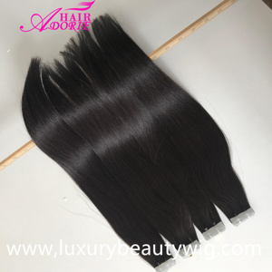 <span class=keywords><strong>M</strong></span> Qualité Double Dessiné Cheveux Humains invisibles Bande En Extension Longue Coiffure Bande Extensions De Cheveux Prêt À Expédier - Product Image 2