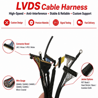 Kabel LVDS Fleksibel LCD 20Pin 30Pin 40Pin 51Pin yang Dikustomisasi Pabrik, Kabel Pasangan Terpilin LVDS FI-X30H FI-X51H