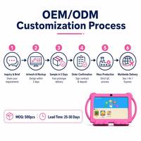 Tablette éducative pour enfants 7 pouces en gros OEM, Android 12, Quad Core, 2+2 Go, 32 Go, IPS, WiFi, BT, contrôle parental