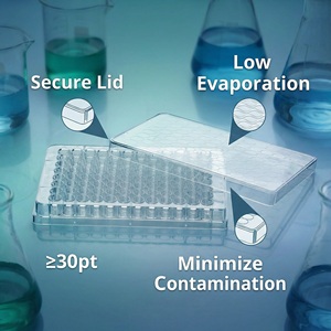 Microplaques de culture cellulaire stériles jetables à 96 puits, fond en U pour une croissance cellulaire uniforme, équipement de <span class=keywords><strong>laboratoire</strong></span> de microbiologie - Product Image 5