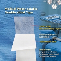 Bande adhésive pour drap chirurgical CE ISO13485, se dissolvant dans l'eau pour le nettoyage et la stérilisation, draps chirurgicaux réutilisables