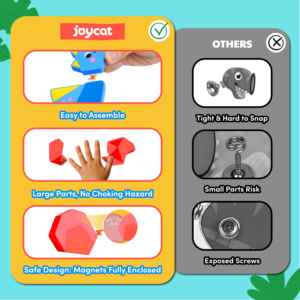 Joycat <strong>Wooden</strong> Children's Early Education Three-dimensional Animal Puzzle Baby Boys and Girls Puzzle Dinosaur Building <strong>Block</strong> Toys - Product Image 2