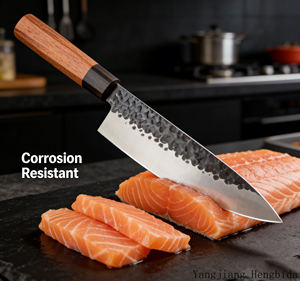 Customized Multipurpose Small Chef <strong>Knife</strong> 5Cr15MOV Stainless Steel Sharp Blade Ambidextrous Ebony Rosewood Handle Dishwasher <strong>Safe</strong> - Product Image 2