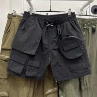 Shorts cargo pour hommes, fabrication chinoise, streetwear, polyester, nylon, entraînement, surdimensionnés