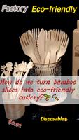Set Pisau Garpu Sendok Bambu Biodegradable Khusus untuk Pesta dan Katering