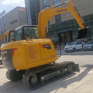 Mini-excavatrice sur chenilles compacte 908F de marque supérieure, jaune, hydraulique, pour travaux de construction - Product Image 2