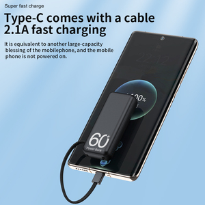 Batterie Li-Polymère FAST Mini <span class=keywords><strong>6000</strong></span> mAh, Power Bank Extérieur, Charge Rapide 10W Type-C, Station d'Alimentation Portable, Câble Intégré, <span class=keywords><strong>CE</strong></span> - Product Image 4
