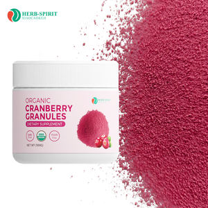 Granulation de canneberge biologique Complément de canneberge 100% concentré naturel Boisson instantanée Jus de fruits en poudre Poudre de canneberge - Product Image 5