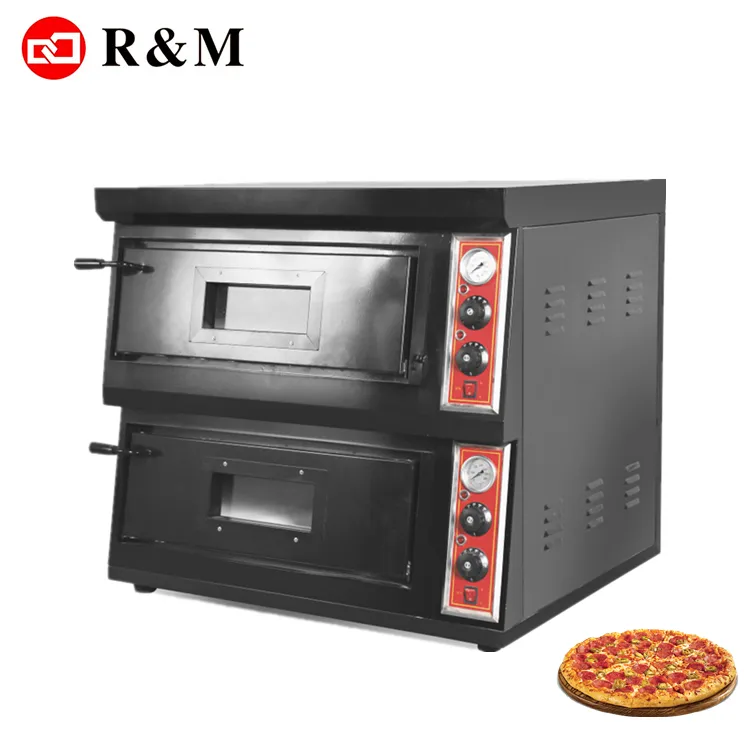 Two deck commercial pizza oven restaurant industrial pizza oven