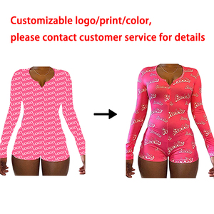 Pijama de adulto con capucha de talla grande y logotipo personalizado, mono con solapa en <span class=keywords><strong>el</strong></span> trasero <span class=keywords><strong>para</strong></span> mujer, mono Rosa desnudo bonito <span class=keywords><strong>para</strong></span> adulto, mono del Día de San Valentín - Product Image 2