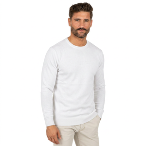 Nouveau design 2026 – Sweat-shirt d'hiver pour homme 100 % laine mérinos, anti-plis, anti-rétrécissement, tricoté avec motif lettres, respirant, col rond - Product Image 3