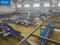 Ligne de production de trancheuses à viande industrielles Kessler, convoyeur à bande en acier de qualité alimentaire automatique pour l'usine de transformation de la viande, prix d'usine