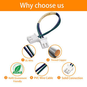 ชุดสายไฟประกอบพร้อมขั้วต่อแบบกำหนดเอง XH2.5 มม. ระยะพิทช์ 2 พิน ขนาด 26AWG - Product Image 5