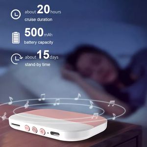 Boîte à <span class=keywords><strong>musique</strong></span> étanche à Conduction osseuse, haut-parleur stéréo sans fil, mise hors tension automatique pour améliorer le sommeil sous l'oreiller - Product Image 4