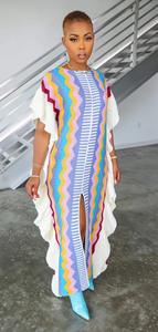 Женское трикотажное платье-макси с длинным рукавом - Product Image 6