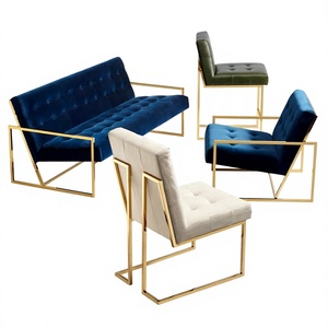 Nordic Minimalist Stainless Steel Single Sofa <b>Chair</b> Armrests Italian Style -Home Furniture for <b>Small</b> Apartment Living Room - Product Image 4