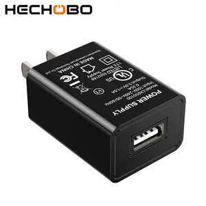 Black UL Certified USA Certificated US Plug Custom Travel 5v1a 5v 1a 5w 5amp Single Micro Usb Wall Home Charger Charging Adapter