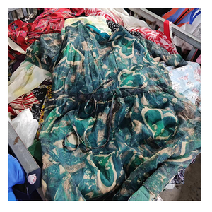 Vestido de Gasa Vintage de Primera Calidad, Cuello Alto a la Moda, Ropa de Mujer de Seda Usada, Guardarropa de Verano de <span class=keywords><strong>Segunda</strong></span> <span class=keywords><strong>Mano</strong></span>, MOQ 45 kg - Product Image 4