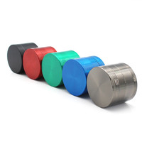 Accessoires pour fumeurs Lvhe 4 Part 40mm 50mm 55mm 63mm Zinc Metal Manuel Herb Grinder