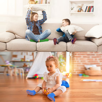 Chaussettes antidérapantes en silicone respirantes en coton unisexe pour enfants, idéales pour le trampoline et les aires de jeux intérieures