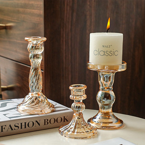 <span class=keywords><strong>Bougeoir</strong></span> en verre ambré de Style <span class=keywords><strong>scandinave</strong></span> pour les dîners romantiques décor de noël <span class=keywords><strong>Vintage</strong></span> maison pièce maîtresse photographie accessoire - Product Image 5