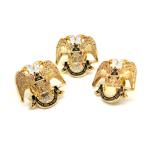 Cắt Ra Scotland Rite 32nd Freemason Hai Đầu Eagle Masonic Scotland Rite 32nd Độ Ve Áo Pin - Product Image 1