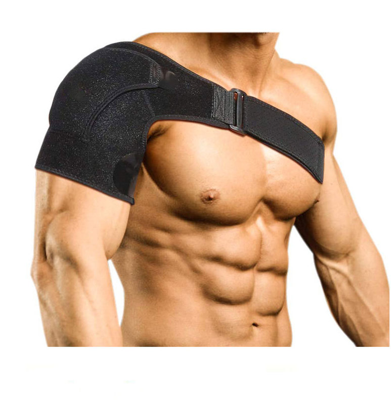 Adjustable Black Shoulder Brace with Neoprene