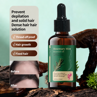 Huile Essentielle Hydratante Romarin Menthe pour Soins Capillaires, Aromathérapie, Traitement du Cuir Chevelu, Réduit les Frisottis, Contrôle les Pointes Fourchues
