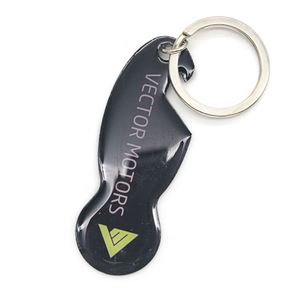 Shopping Trolley Token Personalized Stainless Steel Shopping Cart Trolley Chips Supermarket Coin Token 1EURO <b>Keychain</b> - Product Image 2
