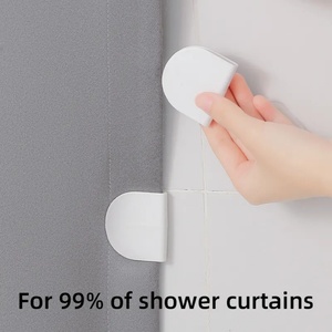 Shower Room Retaining Clip Splash Guard Retainer Clips <b>Curtain</b> Return Rack Bathroom Clips - Product Image 5