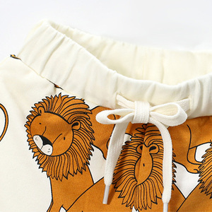 Shorts en molleton français pour garçons, personnalisables, imprimés de dessins animés, en élasthanne/polyester, ODM, été, Bizika - Product Image 3