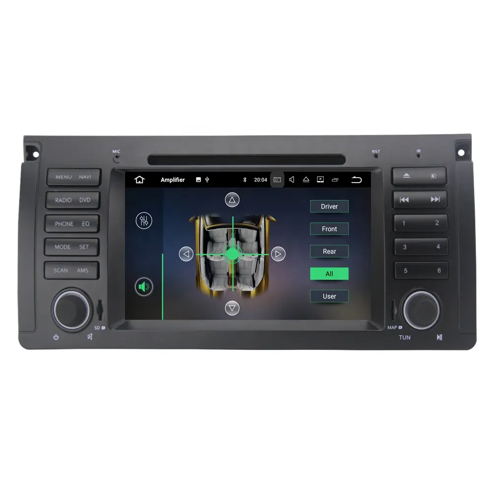 Zestech PX6 android 11 7 pouces voiture lecteur multimédia dvd mp3 voiture gps radio pour BMW série 5 E39 2003 avec Google Play/Carplay