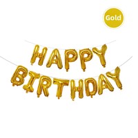 Ballon en film d'aluminium T1700 de 16 pouces, monogramme en lettres pour la décoration de fête d'anniversaire