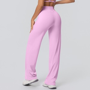 Pantaloni Yoga a Vita Alta e Gamba Dritta per Donne, Leggings Morbidi e Leggeri per <span class=keywords><strong>Palestra</strong></span>, Attività all'Aperto e Uso Casual - Product Image 6