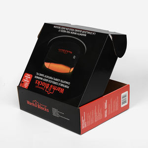 Boîte pliable en carton ondulé rouge et noir pour appareils électroménagers, impression numérique, emballage personnalisé pour envoi postal - Product Image 1