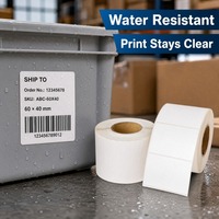 Étiquettes thermiques amovibles résistantes aux déchirures 60 x 40 mm, sans résidus, autocollantes pour l'emballage et l'identification des produits