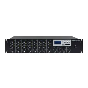 Thinuna PP-6284 Ii/4450P Digitaal 8*4 Audio Matrix Omroepversterker Met Afstandsbediening Paging/Aux/Mic/Usb/Bt/Alarm