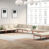 Ensemble de canapés de bureau modulaires modernes et simples en tissu profilé créatif pour le bureau à domicile et les salles d'attente d'hôtel