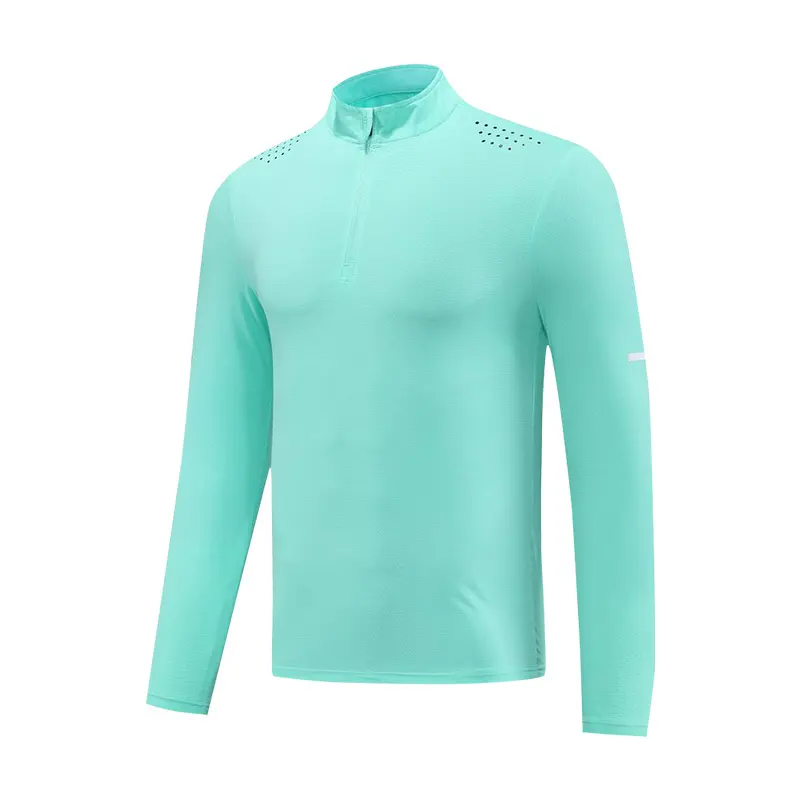 NA Quick Drying Breathable Sports Mesh Fitness Workout Activity Wear Men's T-Shirt Wholesale Long Sleeve Fitness T-Shirt