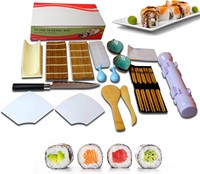 Kit de fabrication de sushis 20 en 1, tapis en bambou, moule, spatule à riz, ensemble d'outils pour débutants, tube à sushi, tube à sushi pop-up