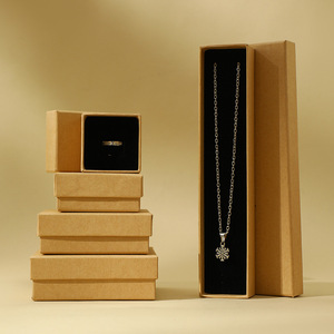 All'ingrosso Logo personalizzato di lusso blu coperchio e scatole Base orecchini anelli collana scatola di gioielli - Product Image 4