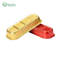 200ml jetable coloré en aluminium feuille pain gâteau moule de cuisson cuisson un moule à pain récipient avec couvercle