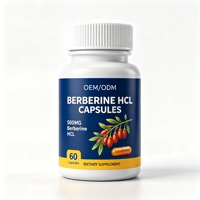 Capsules de berbérine HCL OEM ODM 500 mg, complément alimentaire pour le métabolisme quotidien, 60 capsules