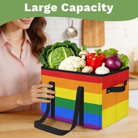 Panier de courses pliable classique personnalisé arc-en-ciel Fierté Gay, panier de transport écologique pour cadeaux d'exposition et courses au supermarché